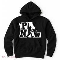 Bigfoot Rock And Roll Silhouette Pacific Northwest Sasquatch Hoodie thumb 0
