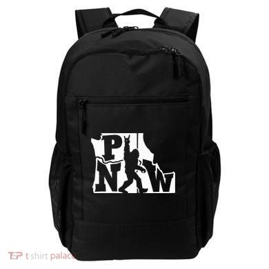 Bigfoot Rock And Roll Silhouette Pacific Northwest Sasquatch Backpack