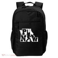 Bigfoot Rock And Roll Silhouette Pacific Northwest Sasquatch Backpack thumb 0