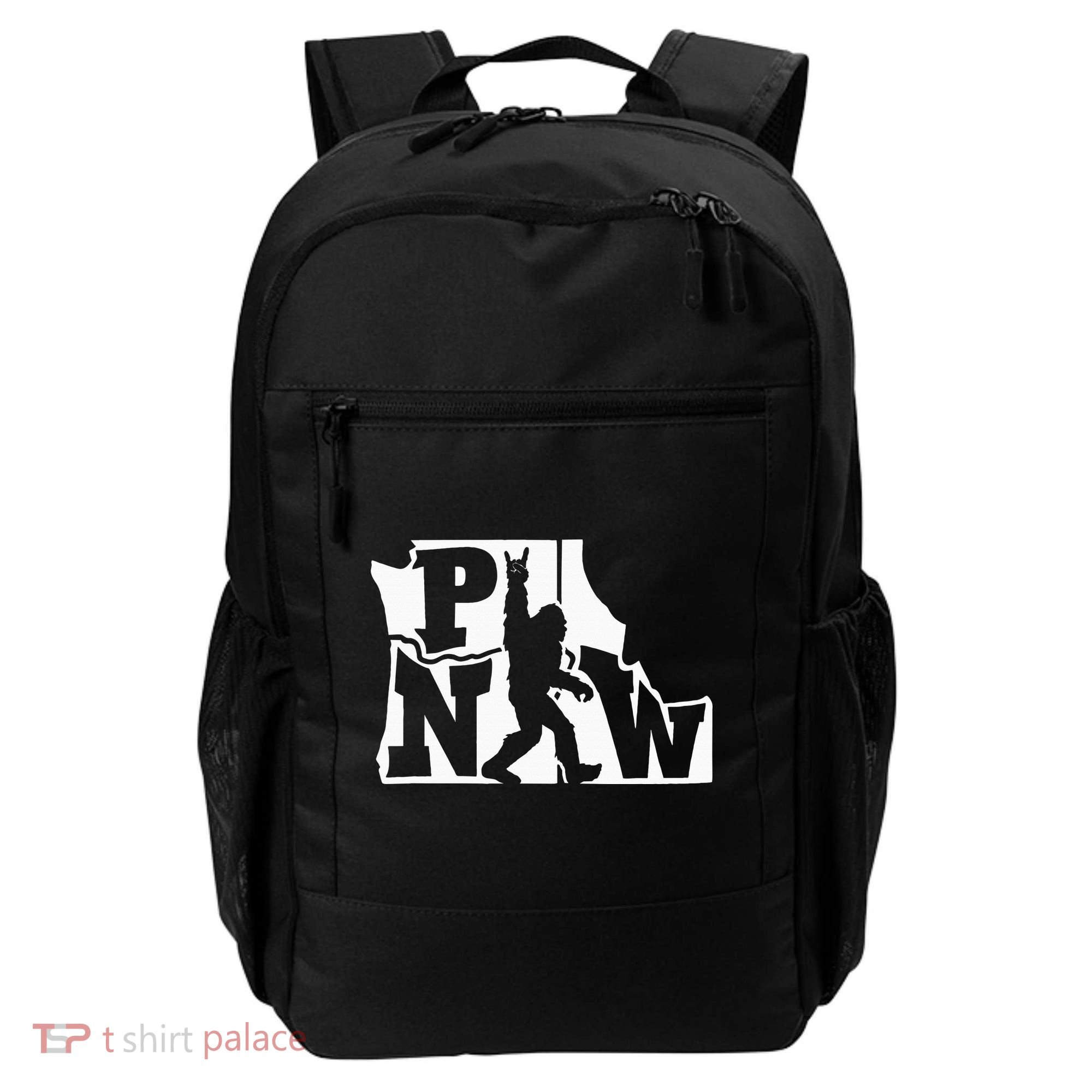 Bigfoot Rock And Roll Silhouette Pacific Northwest Sasquatch Backpack