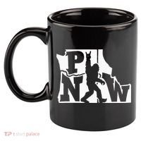 Bigfoot Rock And Roll Silhouette Pacific Northwest Sasquatch 11oz C Handle Ceramic Mug thumb 2