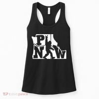 Bigfoot Rock And Roll Silhouette Pacific Northwest Sasquatch Women's Tank Top thumb 0