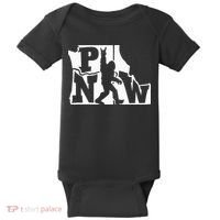 Bigfoot Rock And Roll Silhouette Pacific Northwest Sasquatch Baby Bodysuit thumb 0