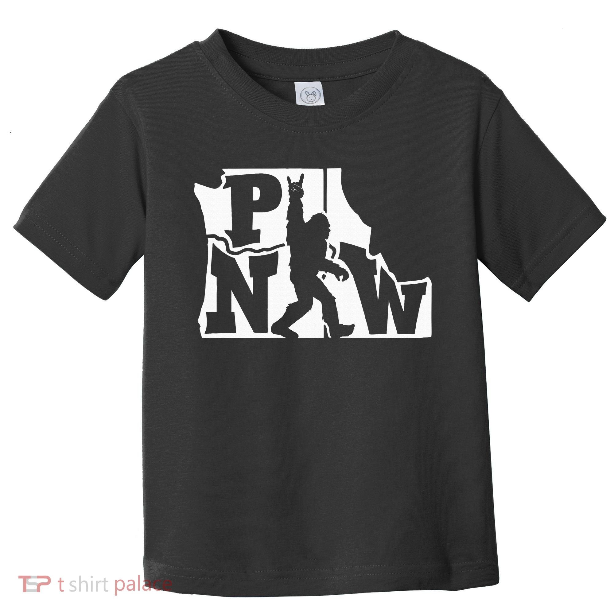 Bigfoot Rock And Roll Silhouette Pacific Northwest Sasquatch Toddler T-Shirt