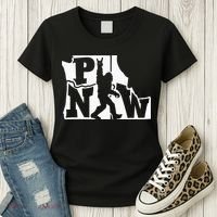 Bigfoot Rock And Roll Silhouette Pacific Northwest Sasquatch Women's T-Shirt thumb 3