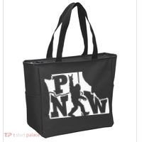 Bigfoot Rock And Roll Silhouette Pacific Northwest Sasquatch Tote Bag thumb 2