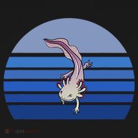 Blue Retro Axolotl Mexican Salamander Gift Lover Apron thumb 3