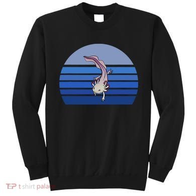 Blue Retro Axolotl Mexican Salamander Gift Lover Sweatshirt