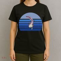 Blue Retro Axolotl Mexican Salamander Gift Lover T-Shirt thumb 4