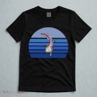 Blue Retro Axolotl Mexican Salamander Gift Lover T-Shirt thumb 5