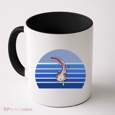Blue Retro Axolotl Mexican Salamander Gift Lover Coffee Mug