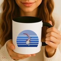 Blue Retro Axolotl Mexican Salamander Gift Lover Coffee Mug thumb 3