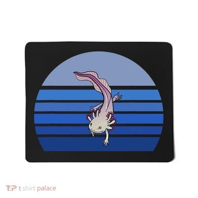 Blue Retro Axolotl Mexican Salamander Gift Lover Mousepad