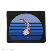 Blue Retro Axolotl Mexican Salamander Gift Lover Mousepad thumb 0