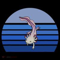 Blue Retro Axolotl Mexican Salamander Gift Lover Mousepad thumb 1
