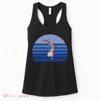 Blue Retro Axolotl Mexican Salamander Gift Lover Women's Tank Top thumb 0