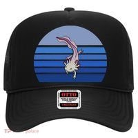 Blue Retro Axolotl Mexican Salamander Gift Lover Hat thumb 0