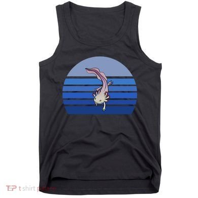 Blue Retro Axolotl Mexican Salamander Gift Lover Tank Top