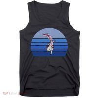 Blue Retro Axolotl Mexican Salamander Gift Lover Tank Top thumb 0