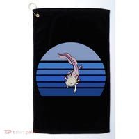 Blue Retro Axolotl Mexican Salamander Gift Lover Golf Towel thumb 0