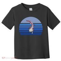 Blue Retro Axolotl Mexican Salamander Gift Lover Toddler T-Shirt thumb 0