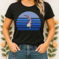 Blue Retro Axolotl Mexican Salamander Gift Lover Women's T-Shirt thumb 2
