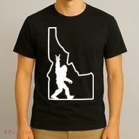 Bigfoot Rock And Roll Silhouette State Of Idaho Sasquatch T-Shirt thumb 3