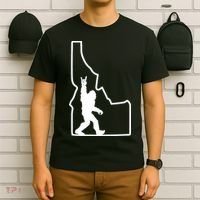 Bigfoot Rock And Roll Silhouette State Of Idaho Sasquatch T-Shirt thumb 6