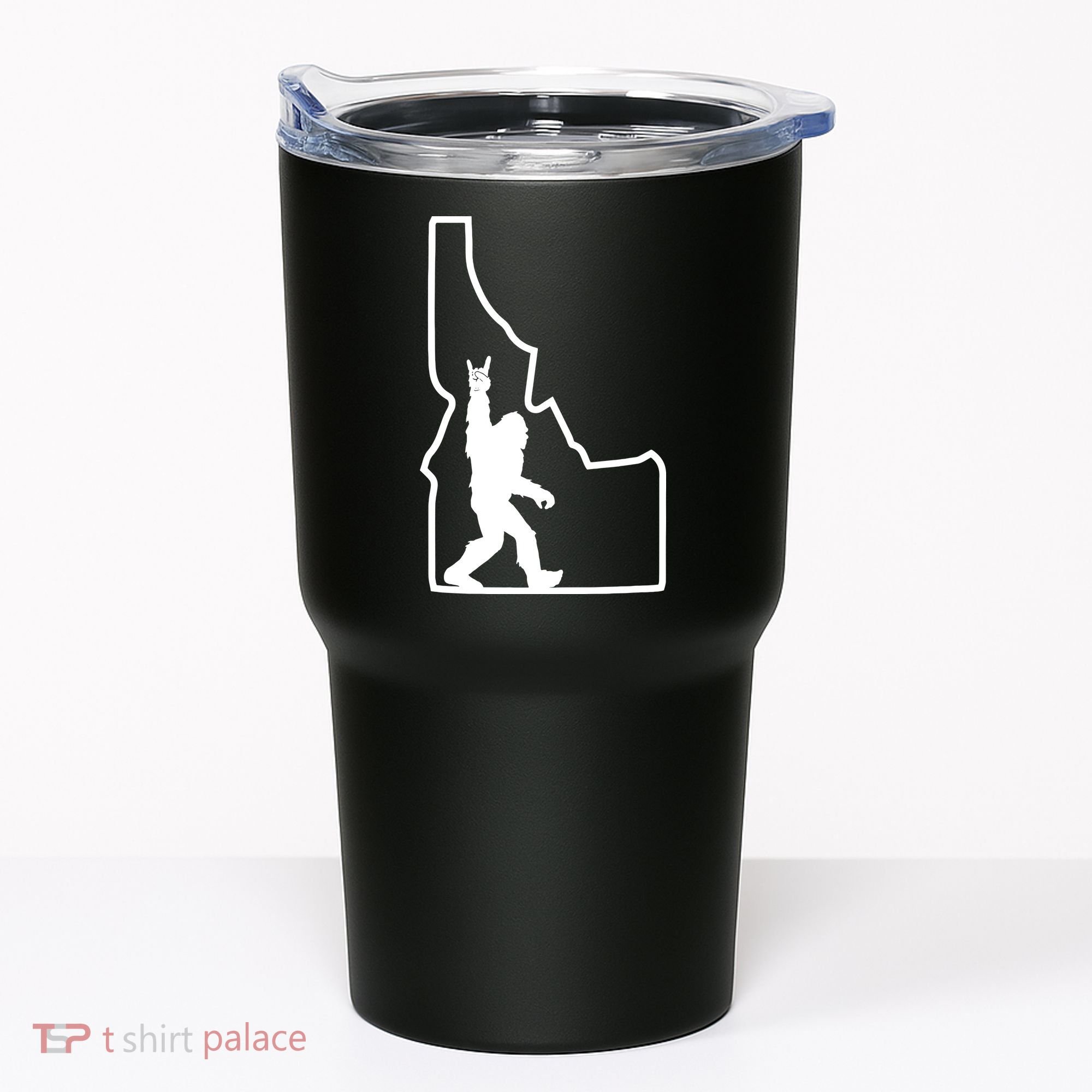 Bigfoot Rock And Roll Silhouette State Of Idaho Sasquatch Tumbler