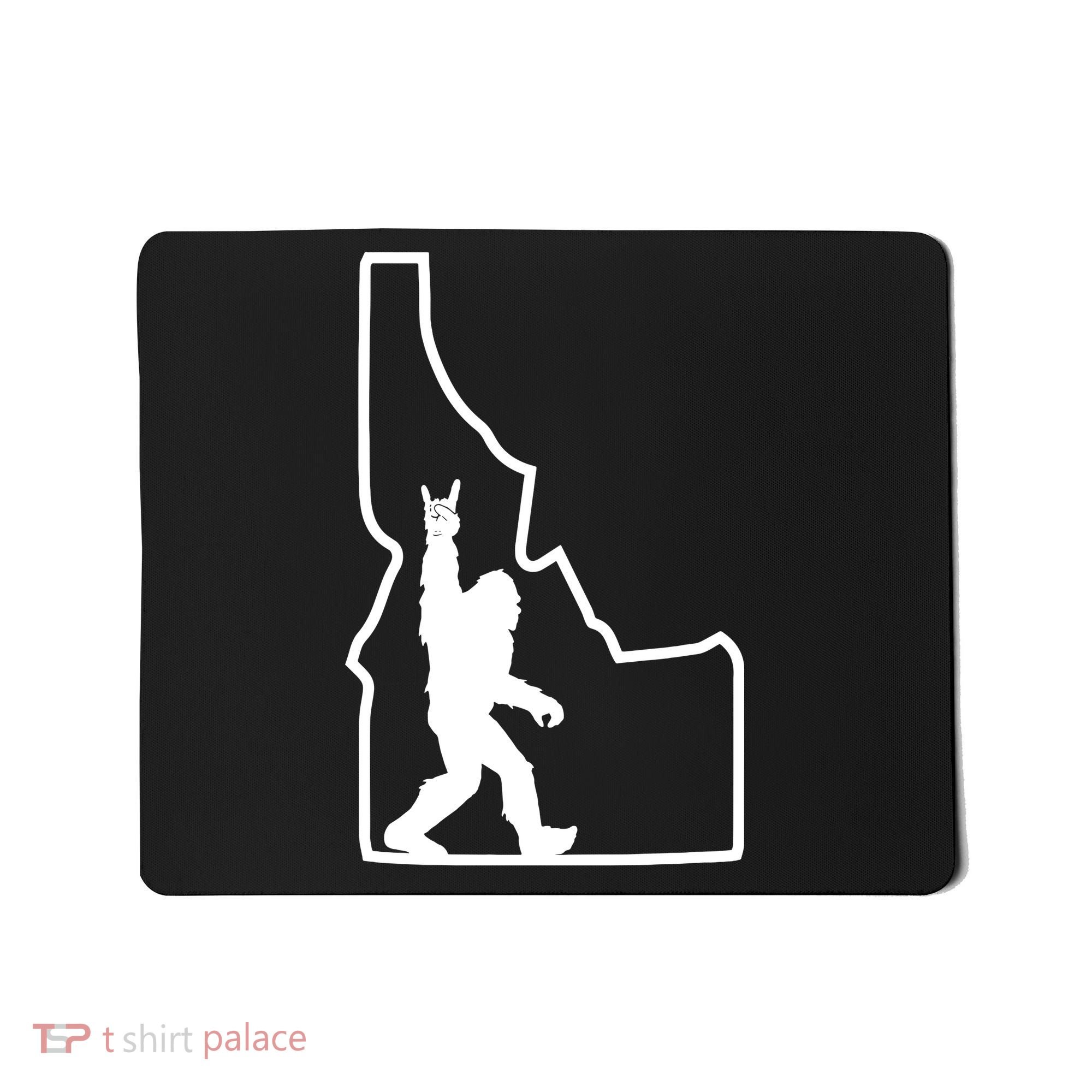 Bigfoot Rock And Roll Silhouette State Of Idaho Sasquatch Mousepad