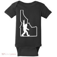 Bigfoot Rock And Roll Silhouette State Of Idaho Sasquatch Baby Bodysuit thumb 0