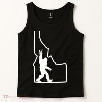 Bigfoot Rock And Roll Silhouette State Of Idaho Sasquatch Tank Top thumb 2
