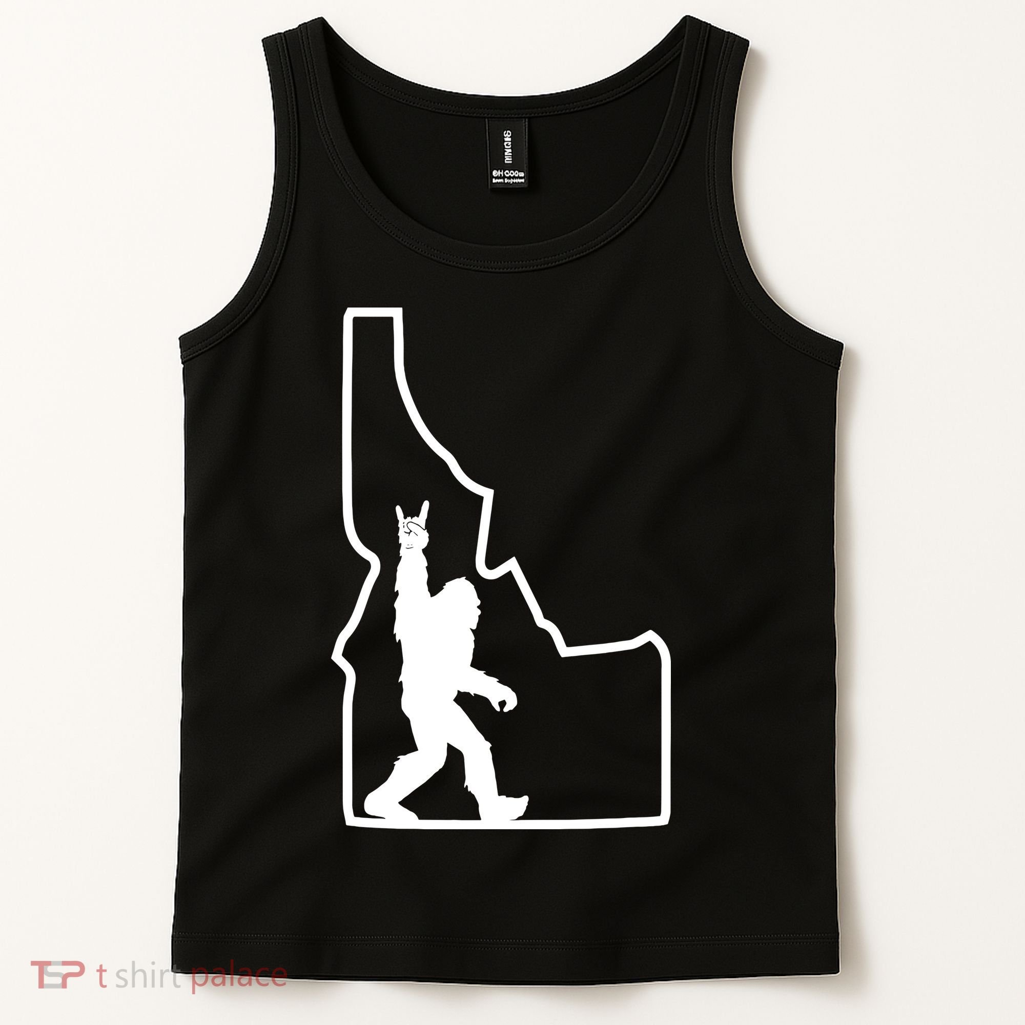 Bigfoot Rock And Roll Silhouette State Of Idaho Sasquatch Tank Top