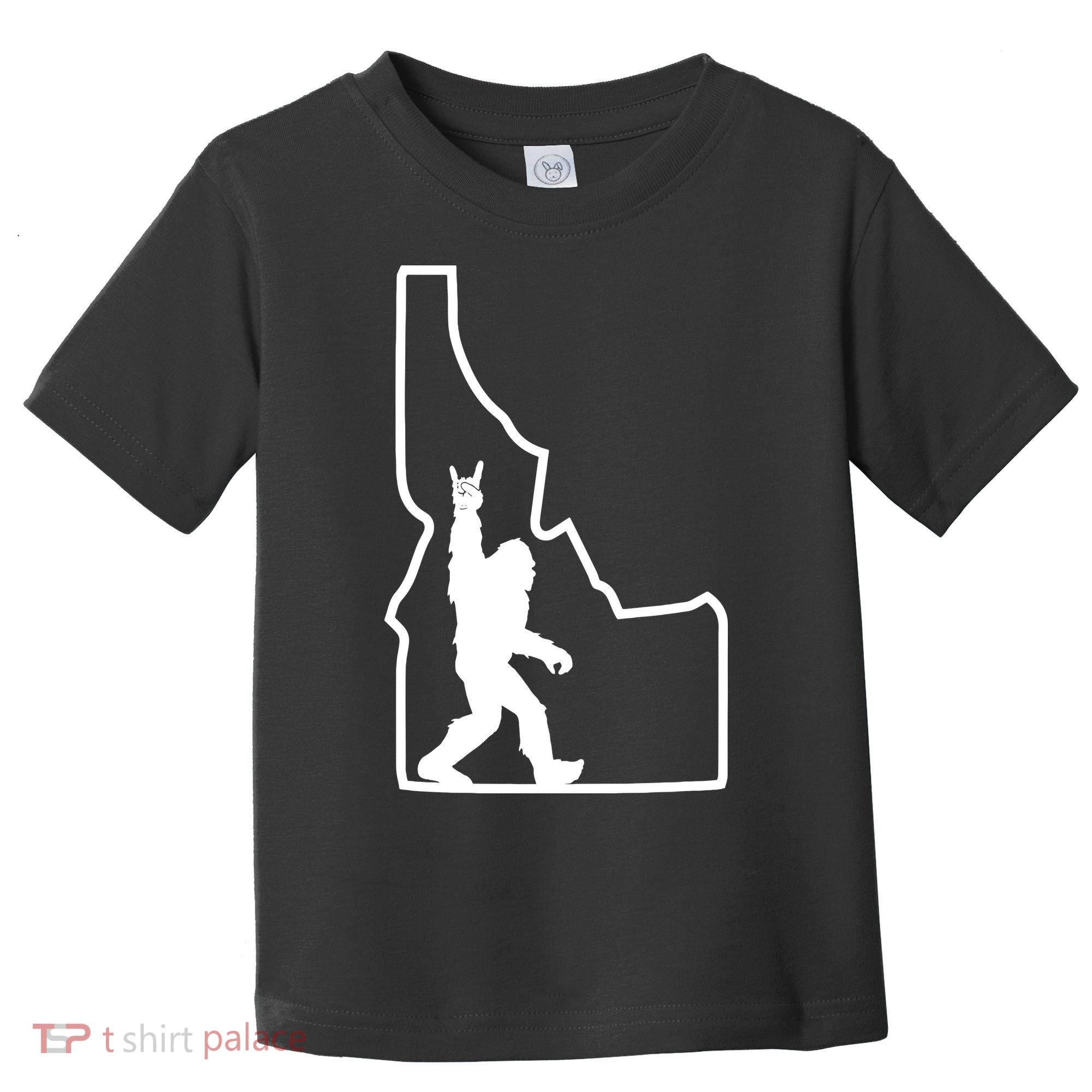Bigfoot Rock And Roll Silhouette State Of Idaho Sasquatch Toddler T-Shirt