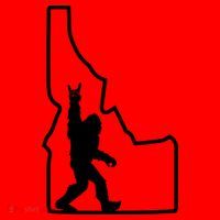 Bigfoot Rock And Roll Silhouette State Of Idaho Sasquatch Santa Hat thumb 1