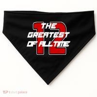 Brady 12 GOAT The Greatest Of All Time USA-Made Doggie Bandana thumb 0