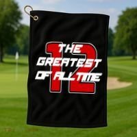 Brady 12 GOAT The Greatest Of All Time Golf Towel thumb 1
