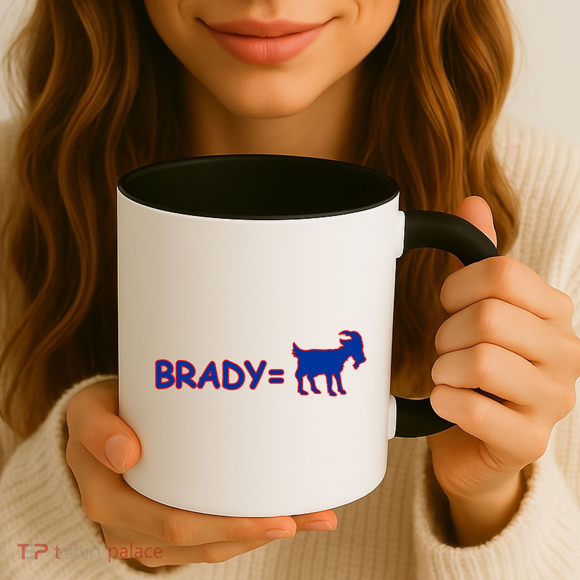 Brady Equals The Goat New England Coffee Mug
