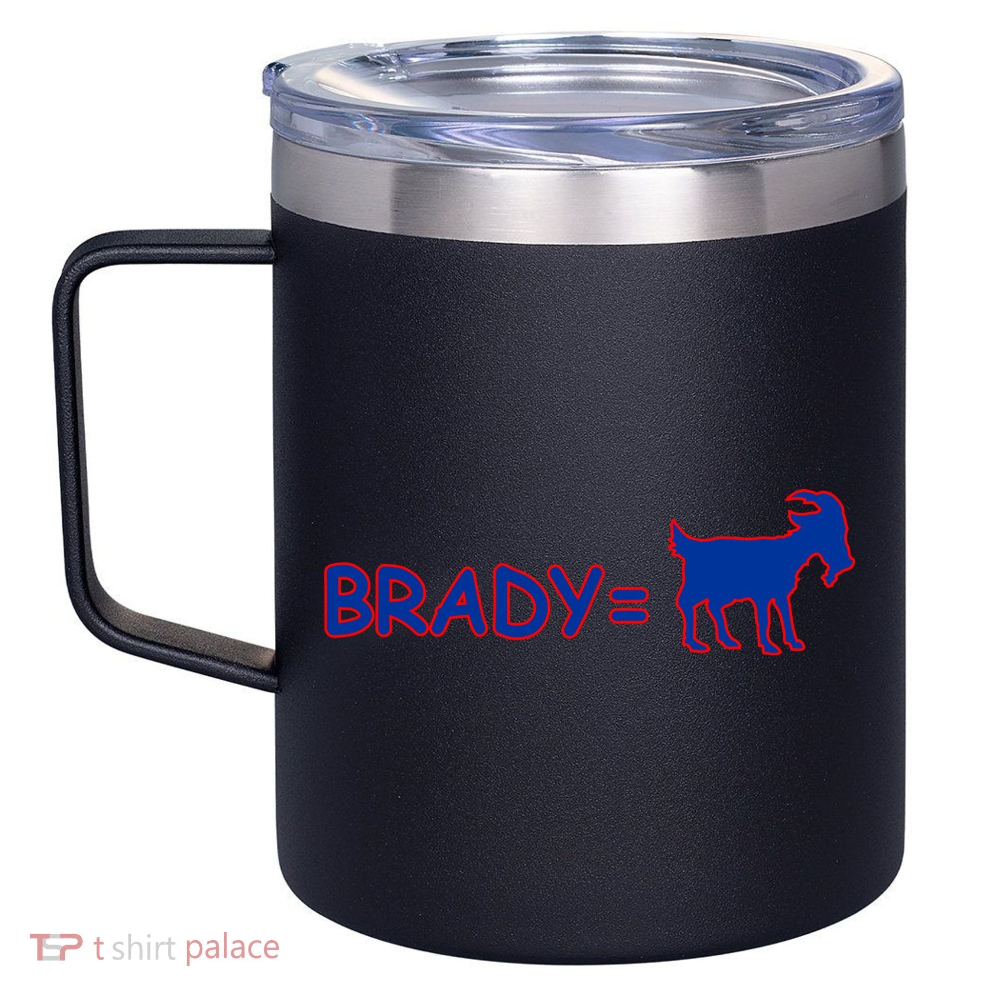 Brady Equals The Goat New England 12oz Stainless Steel Coffee Mug