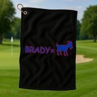 Brady Equals The Goat New England Golf Towel thumb 1