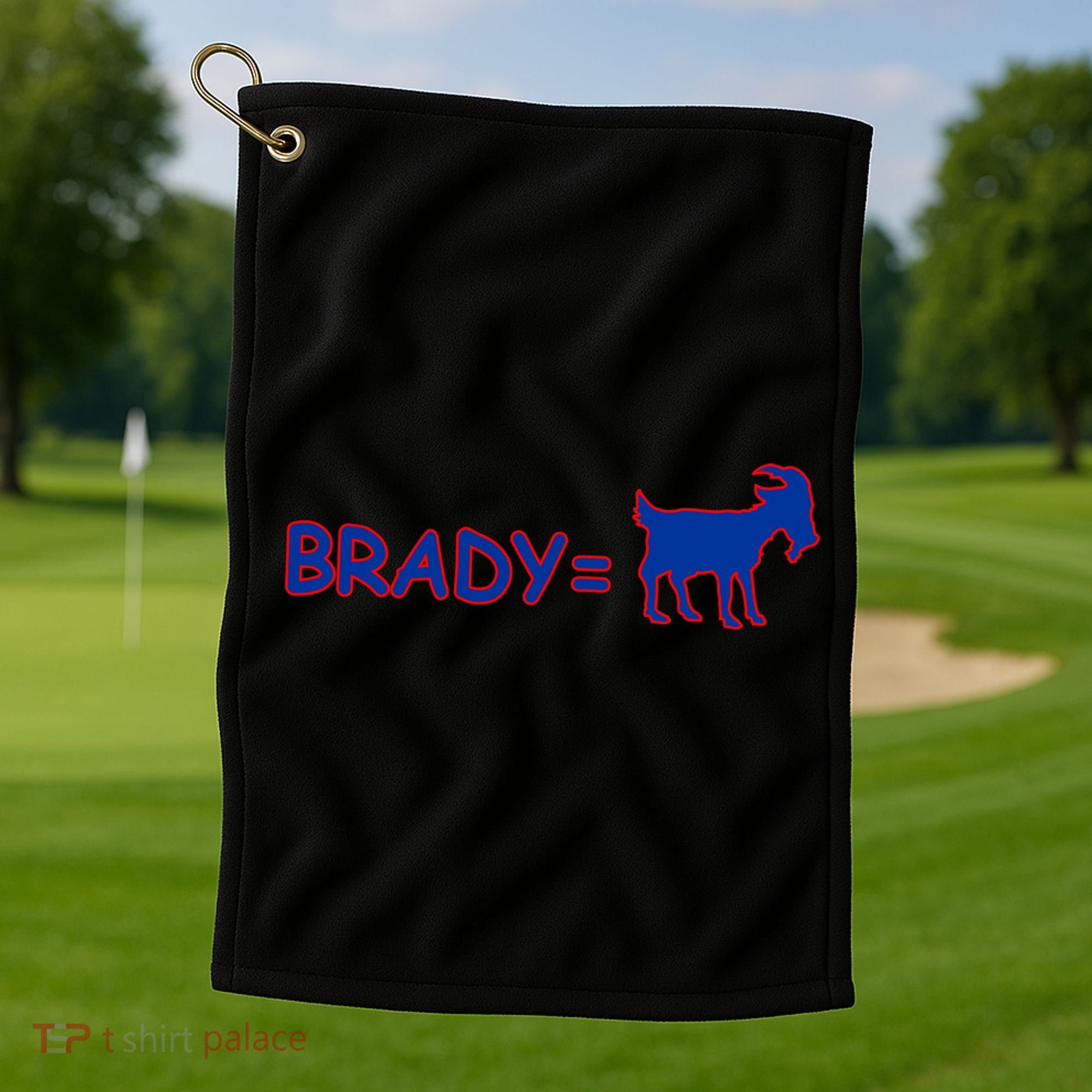 Brady Equals The Goat New England Golf Towel