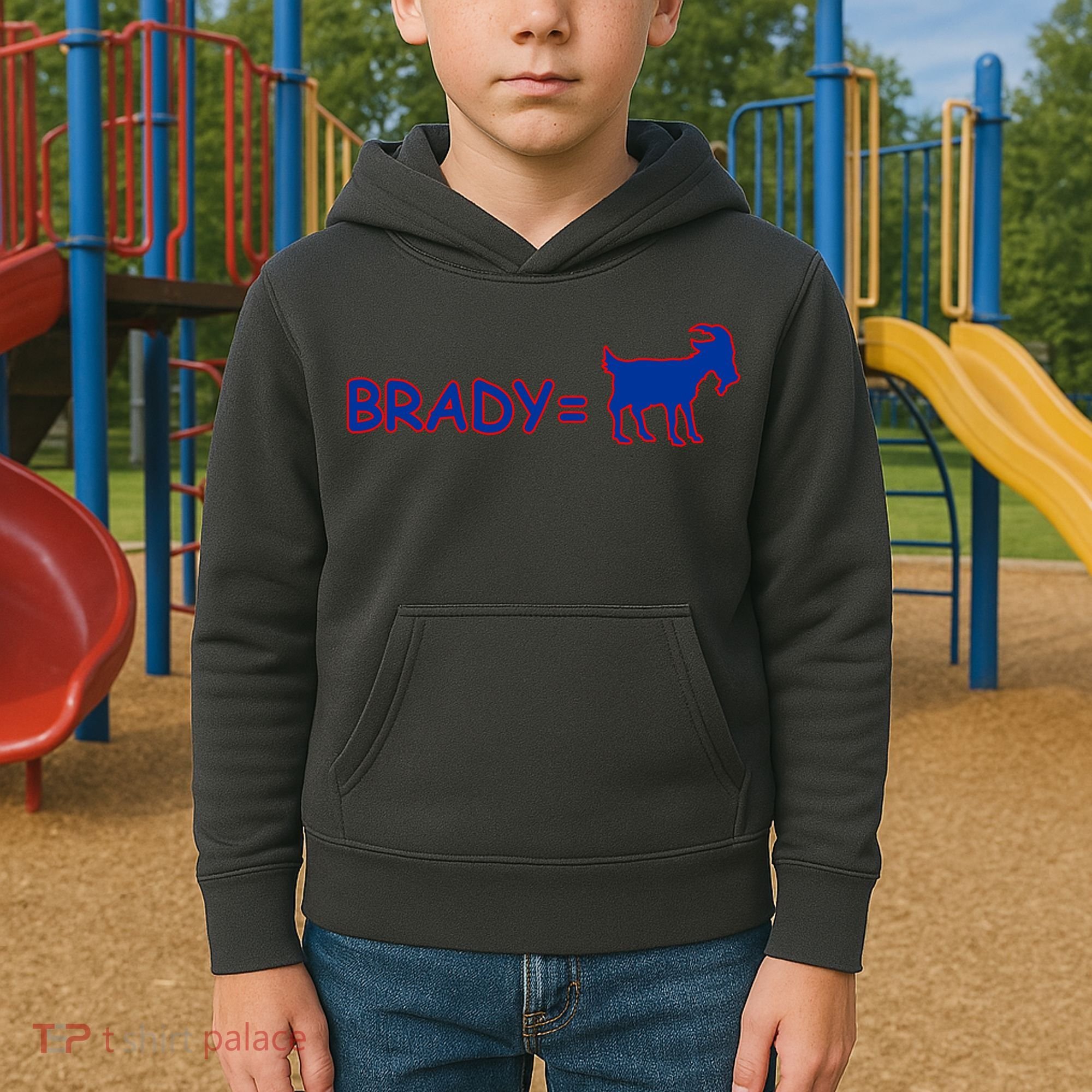 Brady Equals The Goat New England Kids Hoodie