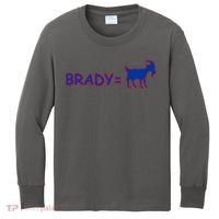 Brady Equals The Goat New England Kids Long Sleeve Shirt thumb 0