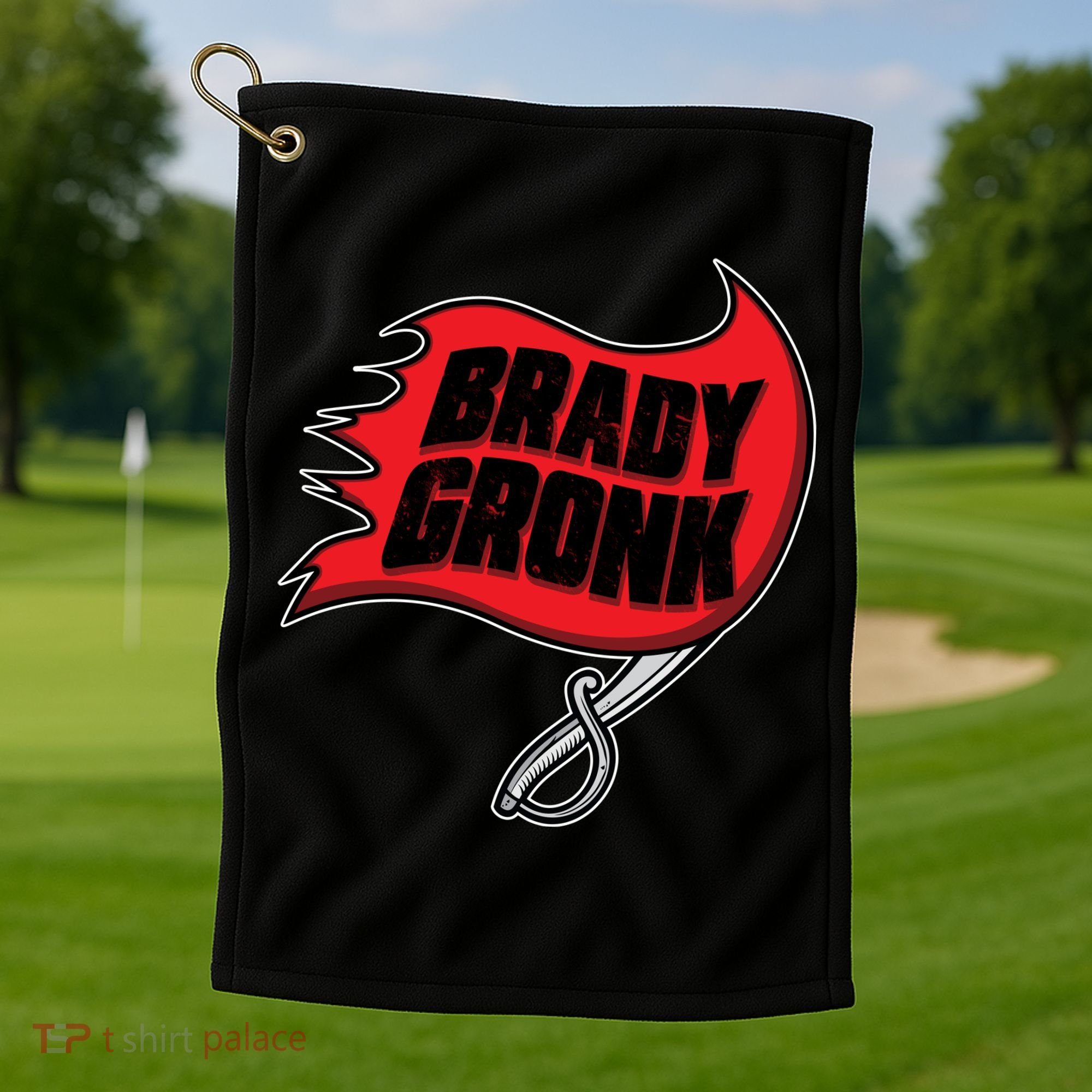 Brady Gronk Tampa Bay Flag Golf Towel