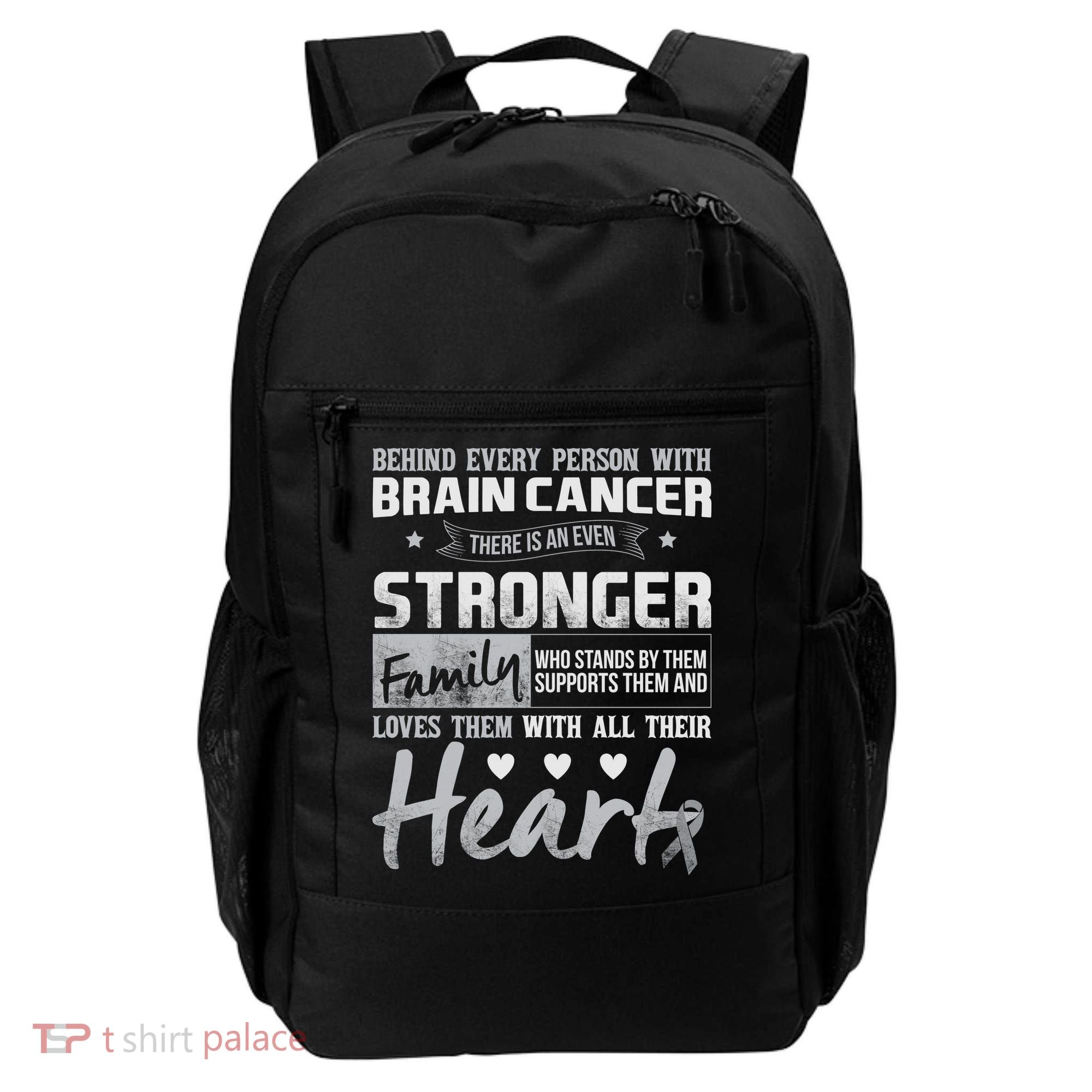 Brain Cancer Awareness Strong Family Backpack