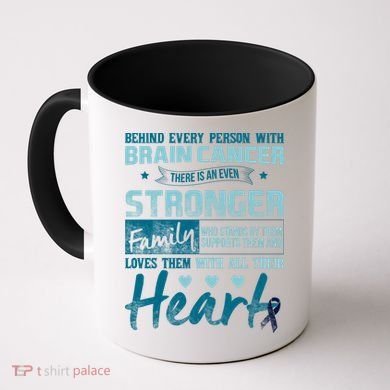 Brain Cancer Awareness Strong Family Coffee Mug