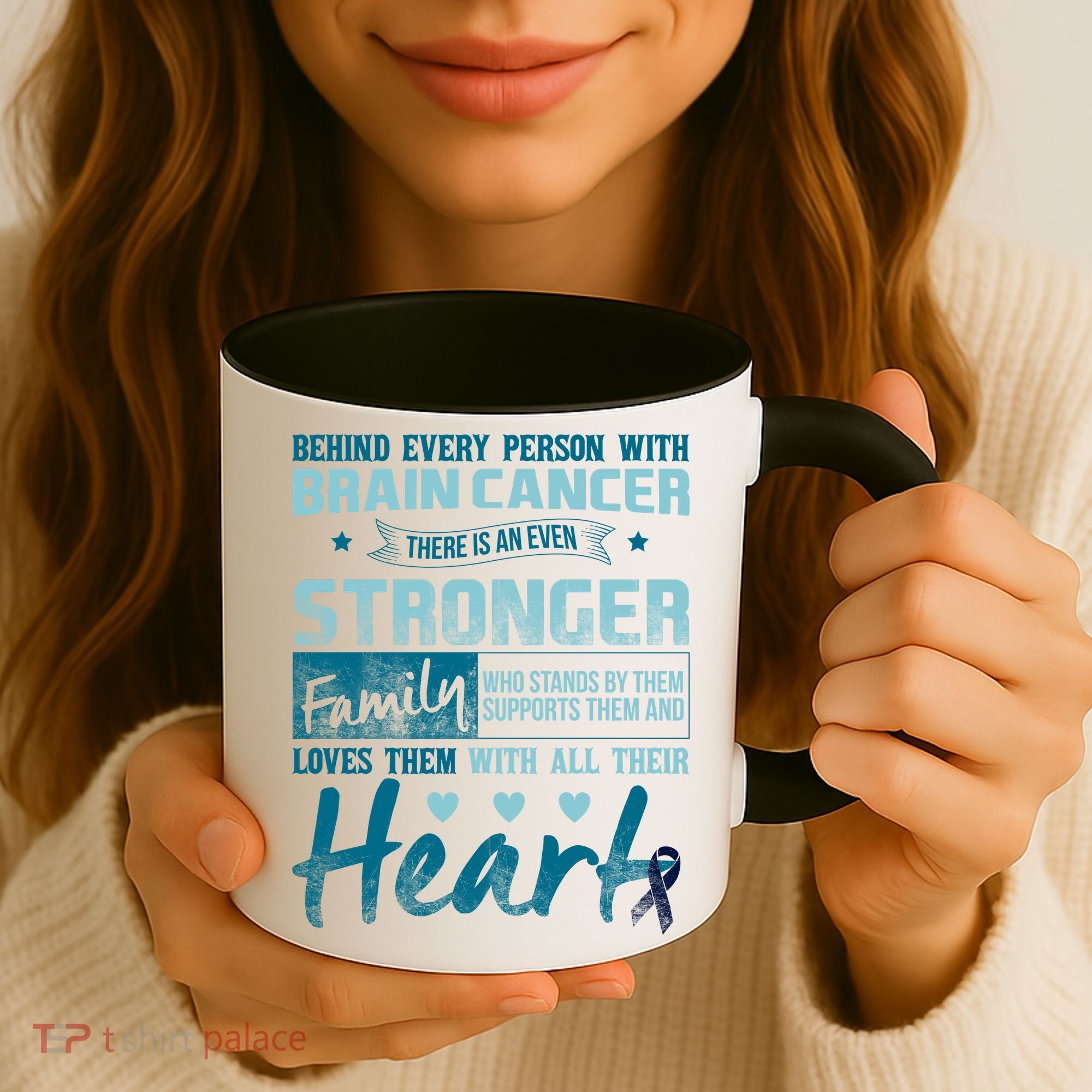 Brain Cancer Awareness Strong Family Coffee Mug