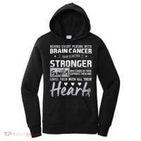 Brain Cancer Awareness Strong Family Women's Hoodie thumb 0