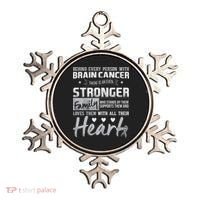 Brain Cancer Awareness Strong Family Ornament thumb 0