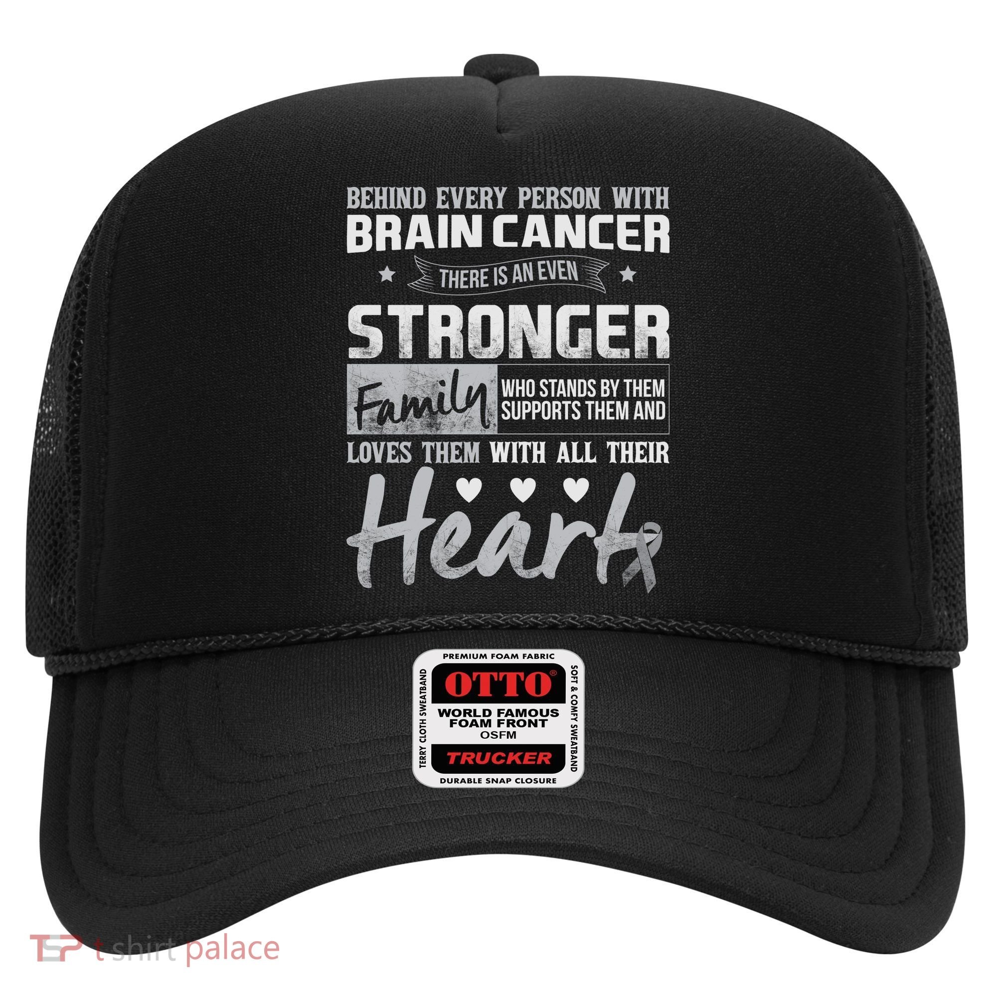 Brain Cancer Awareness Strong Family Hat